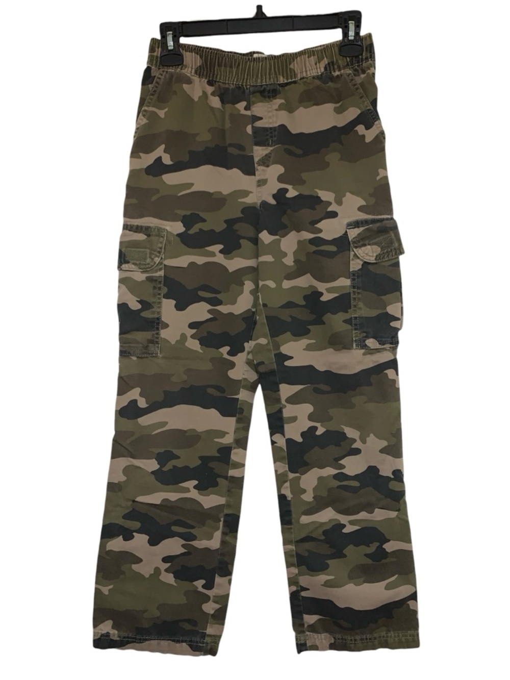 Old Navy Youth Boys Camo Cargo Pants Adjustable Waist Relaxed Fit Pullon Sz 14